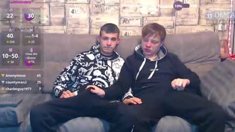 Max tall dark-haired guy with tattoos and Phil blond-haired online show from March 10, 2:06 am