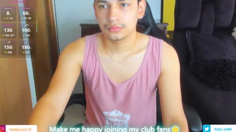 Snapshot of teddy_cowboy chatting on February 26, 12:14 pm Follow me on Twitter boys ryder and instagram teddyscoot 12 online show from February 26, 12:14 pm