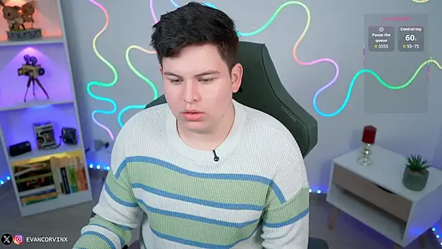 EvanCorvinx online show from February 22, 3:02 pm